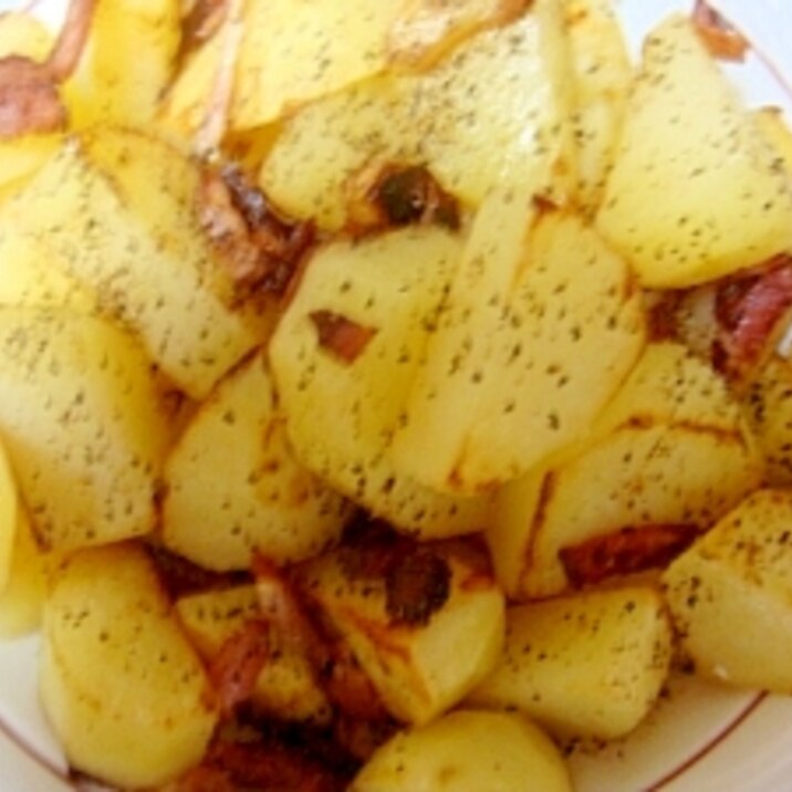 カリカリベーコンのじゃがいもニンニク炒め レシピ 作り方 By たいつ03 楽天レシピ